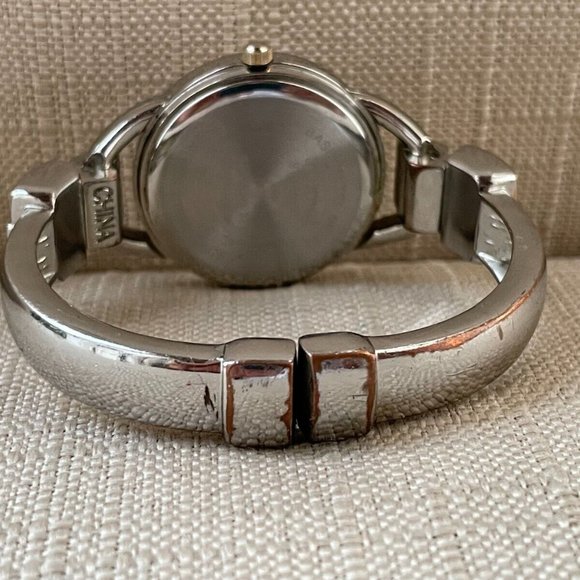 Studio Time Women Wristwatch Quartz Analog Watch Gold/Silver Tone Cuff Band - Picture 7 of 9